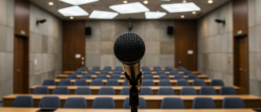 mikrofon na sali konferencyjnej