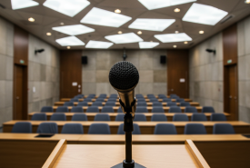 mikrofon na sali konferencyjnej